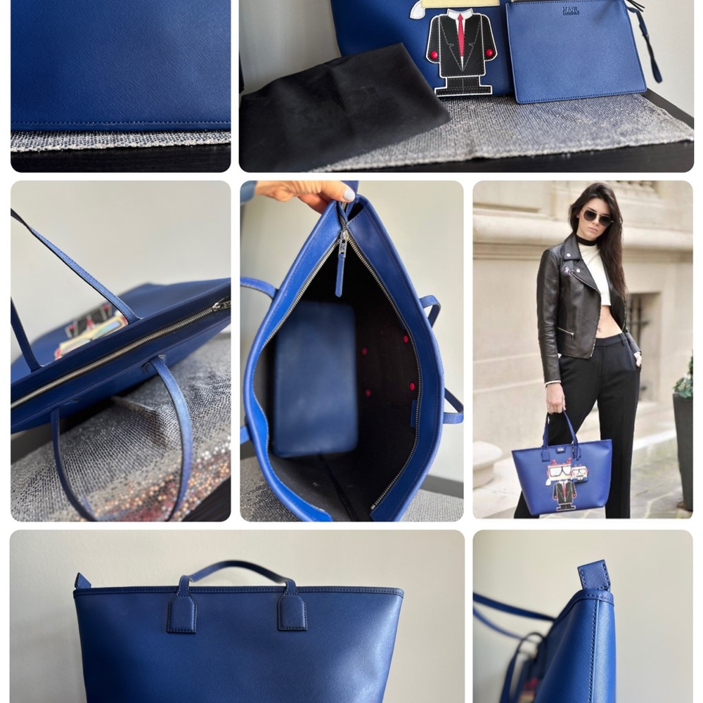 Karl Lagerfeld Cobalt Blue Tote